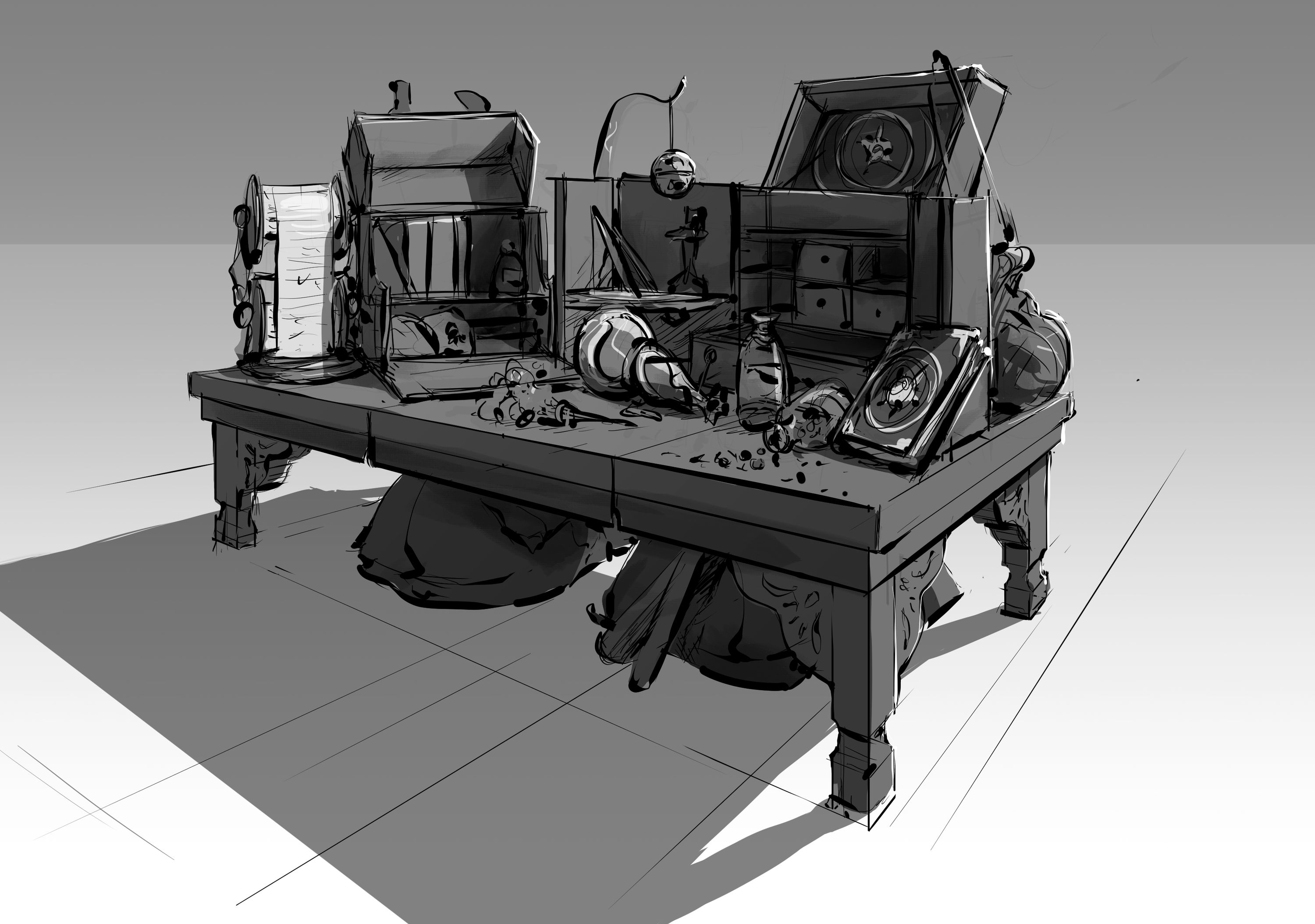 Merchant Wares Table by ZeroPotion